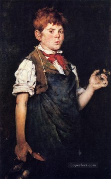 見習い 別名スモーキングボーイ ウィリアム・メリット・チェイス Oil Paintings